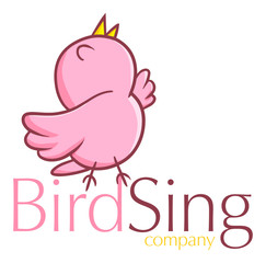 Cute and funny logo for BirdSing store or company
