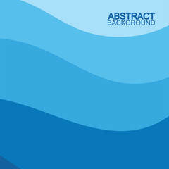 Blue wave vector abstract background flat design stock illustration