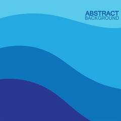 Blue wave vector abstract background flat design stock illustration