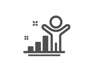 Winner icon. Best results sign. First place symbol. Classic flat style. Quality design element. Simple winner icon. Vector