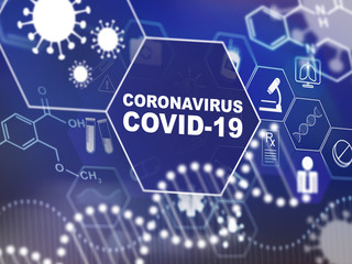 Coronavirus, covid-19, test results on a digital screen