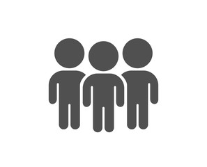 Group icon. Business teamwork sign. Meeting people symbol. Classic flat style. Quality design element. Simple group icon. Vector