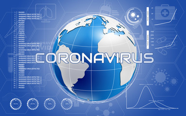 Fototapeta premium Coronavirus pandemic global research