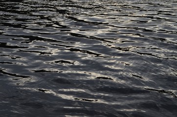 Water waves for nature backgrounds. Waves on the water surface. Relaxation and silence concept