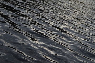 Water waves for nature backgrounds. Waves on the water surface. Relaxation and silence concept