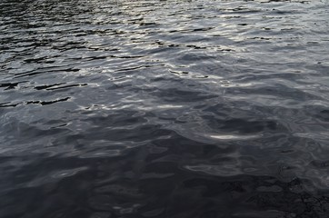 Water waves for nature backgrounds. Waves on the water surface. Relaxation and silence concept