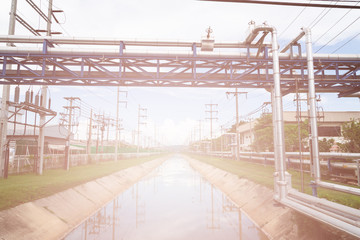 Obraz premium Steel pressure pipe for fuel, gas, oil