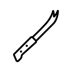 bar knife icon vector. bar knife sign. isolated contour symbol illustration