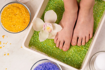 energetic cleaning of legs, top view