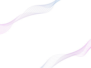 Abstract white background wave line, energy flow vector illustration.