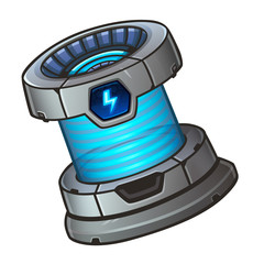 Battery icon for space slot game. Vector illustration
