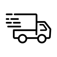 Fast delivery icon isolated on the white background.