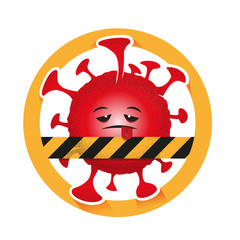 STOP COVID 19 CORONAVIRUS KO RED - Emoticon Icon Emoji VECTOR - JPEG - PNG - CUSTOMIZABLE