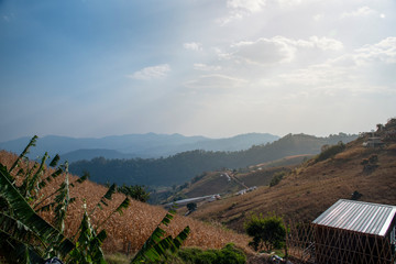Chair for relaxing on Doi Mon Jam Tourist attractions in Mae Rim District Chiangmai Province Thailand.
