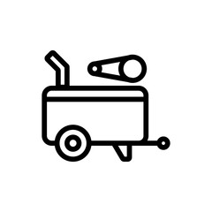 portable engine icon vector. portable engine sign. isolated contour symbol illustration