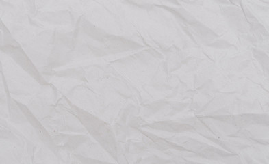 White crumpled paper texture. Abstract paper pattern for background. Close-up.