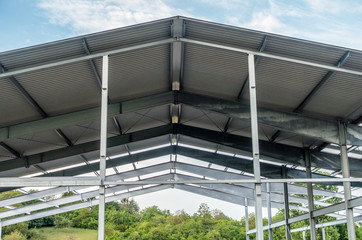 Obraz premium Neubau einer Lagerhalle für die Landwirtschaft