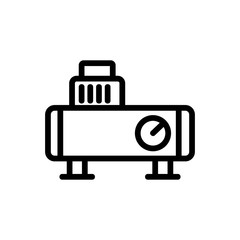 piston oil-filled compressor icon vector. piston oil-filled compressor sign. isolated contour symbol illustration