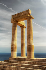 Rhodes Acropolis of Lindos Temple of Athena Ruins
