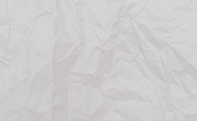 White crumpled paper texture. Abstract paper pattern for background. Close-up.