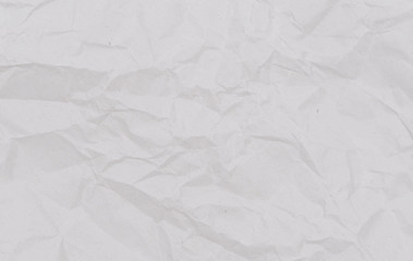 White crumpled paper texture. Abstract paper pattern for background. Close-up.
