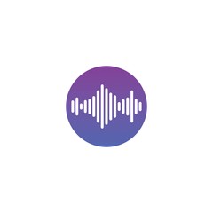 sound wave ilustration logo vector