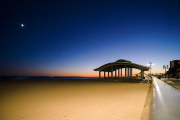 Brooklyn, New York - Octouber 4, 2019: Brighton Beach, Coney Island boardwalk in Brooklyn, New York...