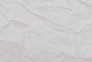 White crumpled paper texture. Abstract paper pattern for background. Close-up.