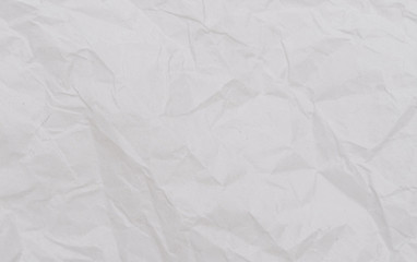 White crumpled paper texture. Abstract paper pattern for background. Close-up.