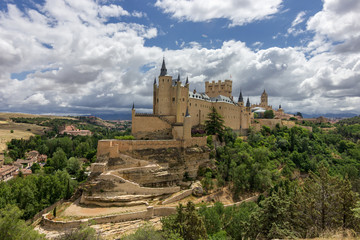 View of the Alcazar of Segovia (Spain)