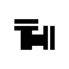 TH letter logo design vector