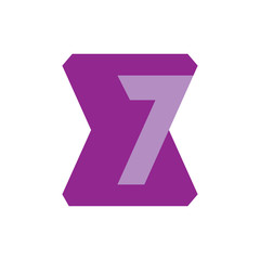 Number 87 logo design vector