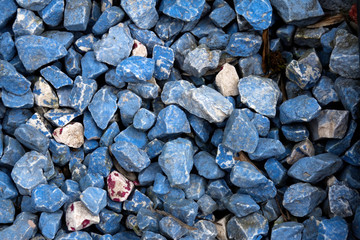 Gravel texture - brown stones - large fraction gravel. Garden, Decoration, Industry