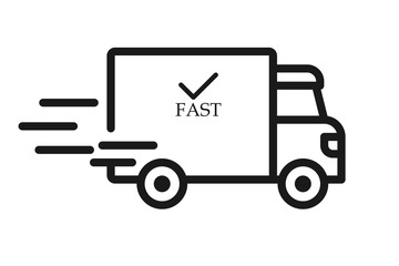 Fast delivery truck icon  vector 