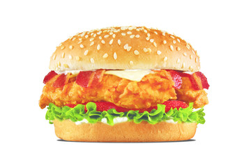 hamburger isolated on white