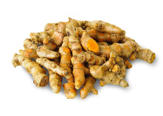 Turmeric isolated on white background. This has clipping path.   