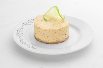 Delicious low-calorie lemon pie. Exquisite sweet dessert.