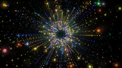 Fototapeta premium Abstract Line Elements Speed Of Light Concept Explosion Illustration. Starburst Dynamic Rays Sparkling With Deep Energy Texture Background.