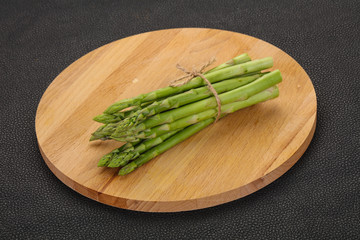 Raw asparagus heap