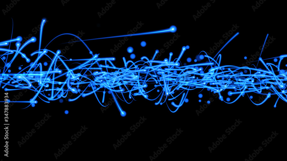Poster stripe line explode into empty space illustration background. beautiful dynamic futuristic shape for