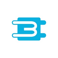 letter B block logo