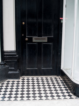 Black And White Tile Doorway
