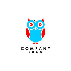 owl logo design vector