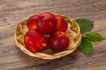 Sweet tasty ripe few nectarines