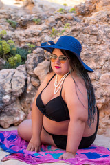 Obraz premium woman with black bikini