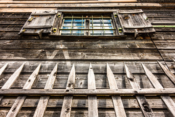 old window at a farmhouse