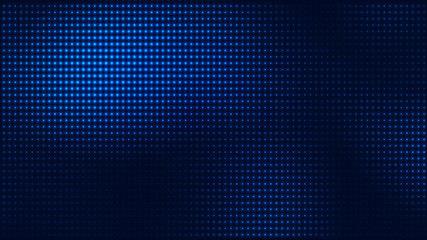 Dot blue pattern screen led light gradient texture background. Abstract  technology big data digital background. 3d rendering.