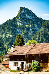 typical old bavarian farmhouse