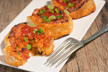 Filling Meat And Cheese Pastries