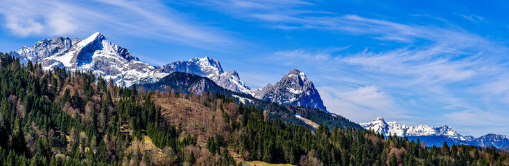 view at the Wamberg mountain - bavaria